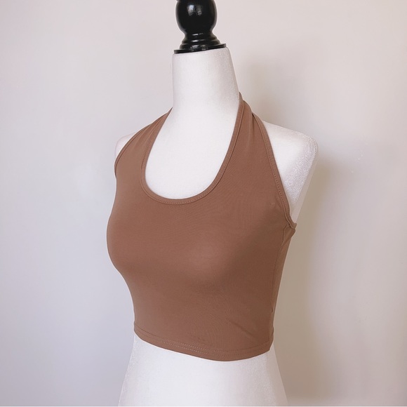 Sexy Back Stretchy Halter-neck Tank Top. 95% new condition. - Picture 2 of 7